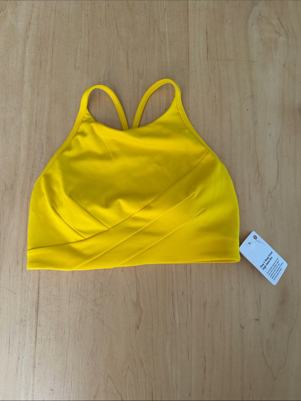 lululemon athletica Yellow High-Neck Wrap Sports Bra
